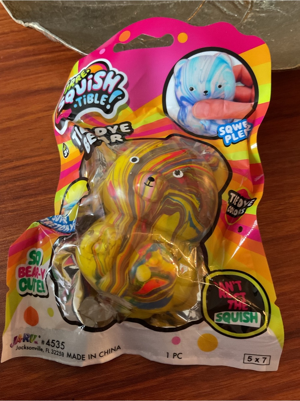 Kids Squeeze Toy — Yellow Marbled Squishy